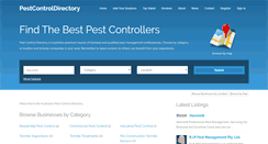 Desktop Screenshot of pestcontroldirectory.com.au