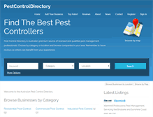 Tablet Screenshot of pestcontroldirectory.com.au